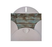 6x4-inch Gray Rustic Old Barn Wood print Greeting Card Set with Envelope - Wedding/Birthday Invitations