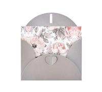 6x4-inch Gray Watercolor Floral Pattern print Greeting Card Set with Envelope - Wedding/Birthday Invitations