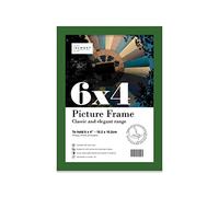 6x4 Inch Green Photo Frame Wall Mountable and Freestanding Picture Frame Standard Photograph Size, 6" X 4" (15 X 10cm)