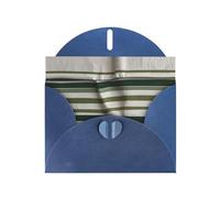 6x4 inch green style stripes Blue prints greeting card with envelope, suitable for birthday wishes, wedding congratulations