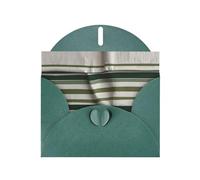 6x4 inch green style stripes Dark Green prints greeting card with envelope, suitable for birthday wishes, wedding congratulations