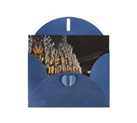 6x4 inch Human bone chandelier Blue prints greeting card with envelope, suitable for birthday wishes, wedding congratulations