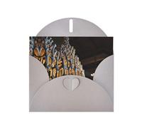 6x4 inch Human bone chandelier Gray prints greeting card with envelope, suitable for birthday wishes, wedding congratulations