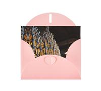 6x4 inch Human bone chandelier Pink prints greeting card with envelope, suitable for birthday wishes, wedding congratulations