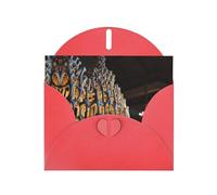 6x4 inch Human bone chandelier Red prints greeting card with envelope, suitable for birthday wishes, wedding congratulations