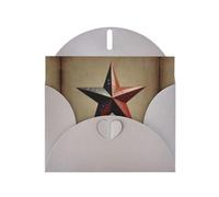 6x4 inch Line five-pointed star Gray prints greeting card with envelope, suitable for birthday wishes, wedding congratulations