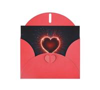 6x4 inch My heart Red prints greeting card with envelope, suitable for birthday wishes, wedding congratulations