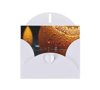 6x4 inch Orange White prints greeting card with envelope, suitable for birthday wishes, wedding congratulations