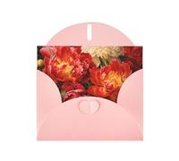 6x4 inch peony bush Pink prints greeting card with envelope, suitable for birthday wishes, wedding congratulations