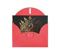 6x4 inch Phoenix Crown Red prints greeting card with envelope, suitable for birthday wishes, wedding congratulations