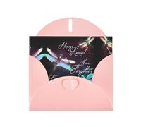 6x4-inch Pink colorful dragonfly print Greeting Card Set with Envelope - Wedding/Birthday Invitations