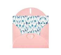 6x4-inch Pink Giraffe pattern print Greeting Card Set with Envelope - Wedding/Birthday Invitations