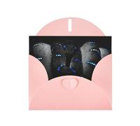 6x4-inch Pink Snake Wallpaper print Greeting Card Set with Envelope - Wedding/Birthday Invitations