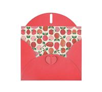 6x4-inch Red Fruit Under the Tree print Greeting Card Set with Envelope - Wedding/Birthday Invitations