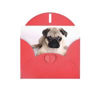 6x4-inch Red Paddy Dog print Greeting Card Set with Envelope - Wedding/Birthday Invitations