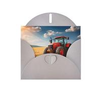 6x4 inch Red Tractor Gray prints greeting card with envelope, suitable for birthday wishes, wedding congratulations