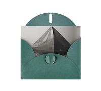 6x4 inch Rough Lines Abstract Dark Green prints greeting card with envelope, suitable for birthday wishes, wedding congratulations