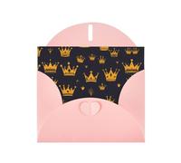 6x4 inch Small crown Pink prints greeting card with envelope, suitable for birthday wishes, wedding congratulations