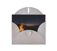 6x4 inch Starry sky bonfire Gray prints greeting card with envelope, suitable for birthday wishes, wedding congratulations