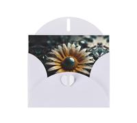 6x4 inch surreal daisy White prints greeting card with envelope, suitable for birthday wishes, wedding congratulations
