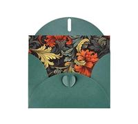 6x4 inch Vintage Flower Garden Dark Green prints greeting card with envelope, suitable for birthday wishes, wedding congratulations