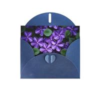 6x4 inch Violets in Bloom Blue prints greeting card with envelope, suitable for birthday wishes, wedding congratulations