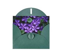 6x4 inch Violets in Bloom Dark Green prints greeting card with envelope, suitable for birthday wishes, wedding congratulations