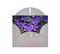 6x4 inch Violets in Bloom Gray prints greeting card with envelope, suitable for birthday wishes, wedding congratulations