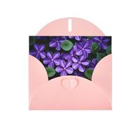 6x4 inch Violets in Bloom Pink prints greeting card with envelope, suitable for birthday wishes, wedding congratulations