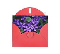 6x4 inch Violets in Bloom Red prints greeting card with envelope, suitable for birthday wishes, wedding congratulations