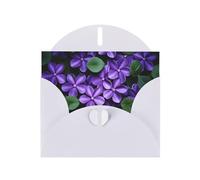 6x4 inch Violets in Bloom White prints greeting card with envelope, suitable for birthday wishes, wedding congratulations