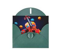 6x4 inch Violin Background Image Dark Green prints greeting card with envelope, suitable for birthday wishes, wedding congratulations