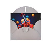 6x4 inch Violin Background Image Gray prints greeting card with envelope, suitable for birthday wishes, wedding congratulations