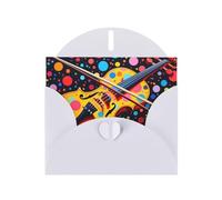 6x4 inch Violin Background White prints greeting card with envelope, suitable for birthday wishes, wedding congratulations