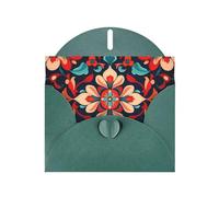 6x4 inch Visual Impact Petals Dark Green prints greeting card with envelope, suitable for birthday wishes, wedding congratulations
