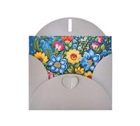 6x4 inch Vivid floral patterns Gray prints greeting card with envelope, suitable for birthday wishes, wedding congratulations