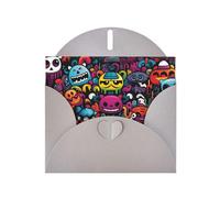 6x4 inch Wacky dolls. Gray prints greeting card with envelope, suitable for birthday wishes, wedding congratulations