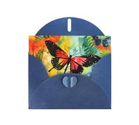 6x4 inch watercolor butterfly Blue prints greeting card with envelope, suitable for birthday wishes, wedding congratulations