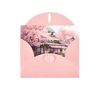 6x4 inch Watercolor Cherry Blossoms Pink prints greeting card with envelope, suitable for birthday wishes, wedding congratulations