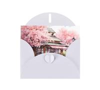 6x4 inch Watercolor Cherry Blossoms White prints greeting card with envelope, suitable for birthday wishes, wedding congratulations