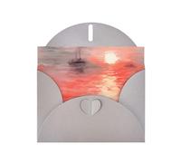 6x4 inch watercolor cruise Gray prints greeting card with envelope, suitable for birthday wishes, wedding congratulations