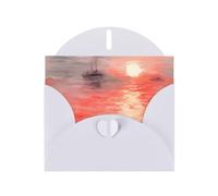 6x4 inch watercolor cruise White prints greeting card with envelope, suitable for birthday wishes, wedding congratulations