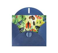 6x4 inch Watercolor Insects Blue prints greeting card with envelope, suitable for birthday wishes, wedding congratulations