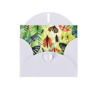 6x4 inch Watercolor Insects White prints greeting card with envelope, suitable for birthday wishes, wedding congratulations