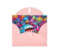 6x4 inch Weird Animals Pink prints greeting card with envelope, suitable for birthday wishes, wedding congratulations