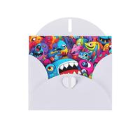 6x4 inch Weird Animals White prints greeting card with envelope, suitable for birthday wishes, wedding congratulations