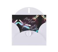 6x4-inch White colorful dragonfly print Greeting Card Set with Envelope - Wedding/Birthday Invitations
