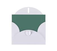 6x4-inch White Flying Spring Green print Greeting Card Set with Envelope - Wedding/Birthday Invitations