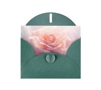 6x4 inch white rose Dark Green prints greeting card with envelope, suitable for birthday wishes, wedding congratulations