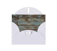 6x4-inch White Rustic Old Barn Wood print Greeting Card Set with Envelope - Wedding/Birthday Invitations